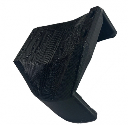 Drukowany 3D uchwyt na pudełko na snus odchylony do tyłu (70x24mm) do montażu na goleni widelca motocykla (opaski zaciskowe). w grupie Car audio / Oświetlenie LED / Enduro / Akcesoria u BRL (871DOSBAKGAFFEL)