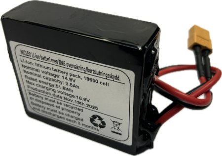 Akumulator Li-ion 14,8 V (16,8) 3,5 Ah z BMS, (akumulator do lampy E406k/E405k (E40F)) w grupie Car audio / Oświetlenie LED / Enduro / Co pasuje do mojego motocykla / Stark Varg / 2023- u BRL (871LIION35SLIM)