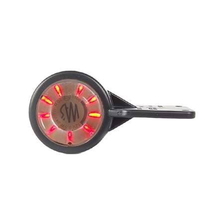 Strands gumowe ramię biało/czerwone LED z płytką, przezroczyste szkło. Z homologacją E 12-24V w grupie Car audio / Oświetlenie LED / Lampy LED / Światła pozycyjne u BRL (872800373N)
