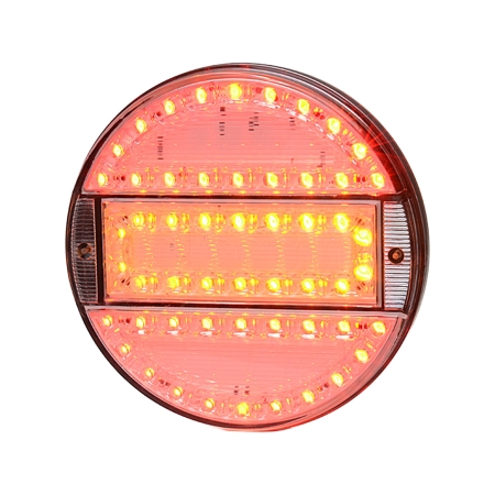 Strands okrągły LED 3 komory 12-24V, średnica 142 mm, przezroczysty klosz w grupie Car audio / Oświetlenie LED / Lampy LED / Tylne światła u BRL (872800731)