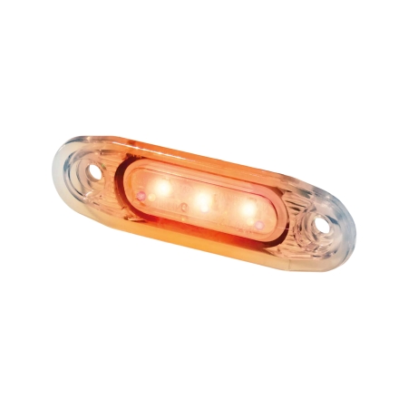 Strands boczne światło obrysowe pomarańczowe z białym szkłem LED, 79X26Mm, kabel 5 m w grupie Car audio / Oświetlenie LED / Lampy LED / Światła pozycyjne u BRL (872810021)