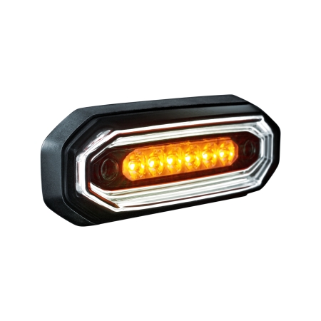 Strands FOR9T Aura światło ostrzegawcze, 6 LED, biały/bursztynowy, ciemna soczewka w grupie Car audio / Oświetlenie LED / Lampy LED / Światła stroboskopowe u BRL (872903031)
