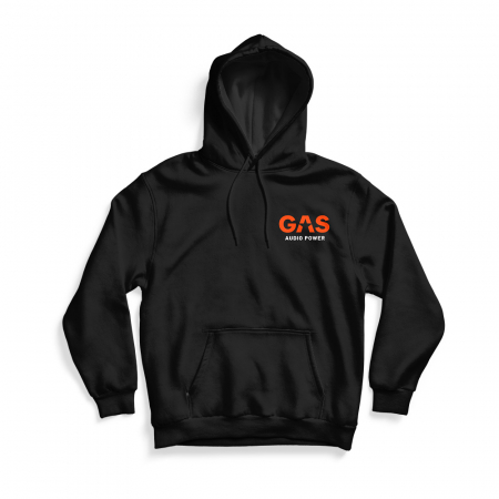 Czarna bluza z kapturem GAS z Shaky, średnia w grupie Car audio / Akcesoria / Gadżety u BRL (909HOODIEBSHAKYM)