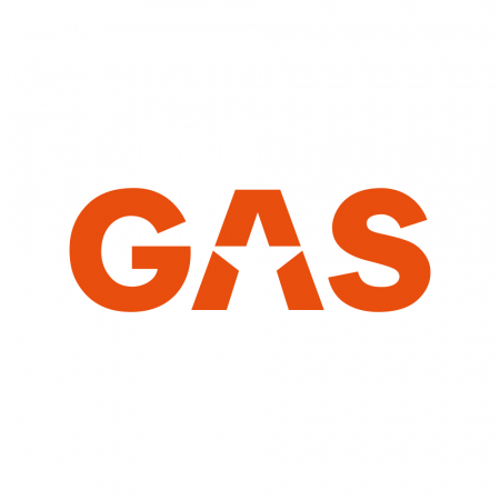 Naklejka GAS 23x8cm, pomarańczowa w grupie Car audio / Akcesoria / Gadżety u BRL (909LOGOCMO)