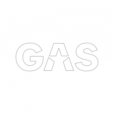 Naklejka GAS 23x8cm, biała w grupie Car audio / Akcesoria / Gadżety u BRL (909LOGOCMW)