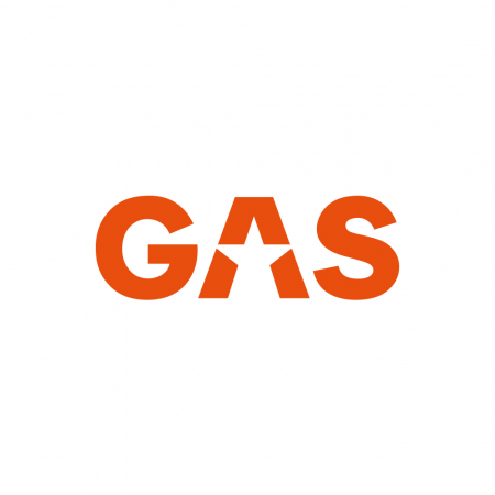 Naklejka GAS 16x5.5cm, pomarańczowa w grupie Car audio / Akcesoria / Gadżety u BRL (909LOGOCSO)