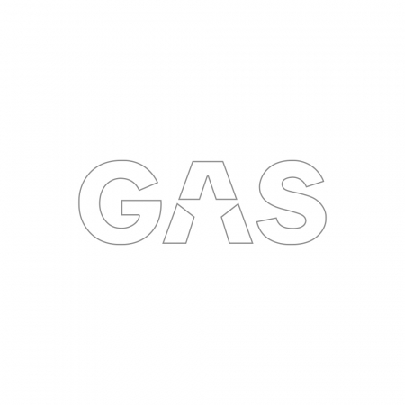 Naklejka GAS 16x5.5cm, biała w grupie Car audio / Akcesoria / Gadżety u BRL (909LOGOCSW)