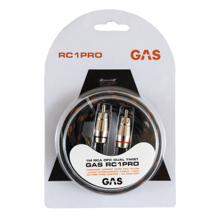 GAS RC1PRO trójekranowany kabel RCA, 1 metr w grupie Car audio / Kable / Kable RCA u BRL (910RC1PRO)