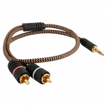 Proson Arctic 3.5mm-2x RCA-męski, 0.5 metra w grupie Car audio / Smartfon w samochodzie / Akcesoria do telefonów u BRL (991AR352RCA05)