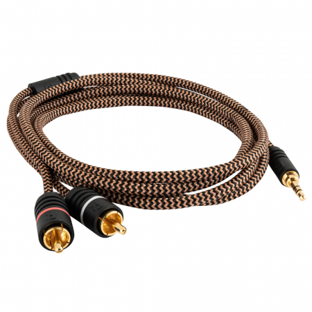 Proson Arctic 3.5mm-2x RCA-męski, 2 metry w grupie Car audio / Smartfon w samochodzie / Akcesoria do telefonów u BRL (991AR352RCA2)