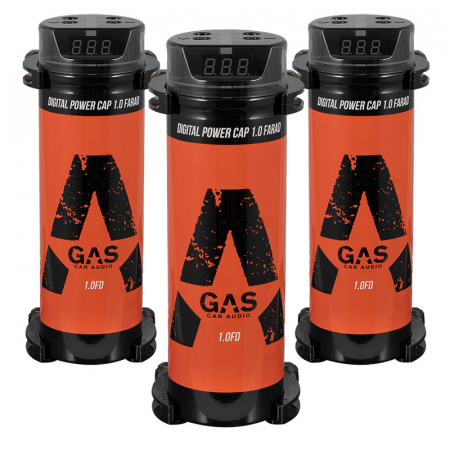 3-pak GAS CC1FD Kondensator zasilania 1.0F Standard w grupie Car audio / Akcesoria / Kondensatory mocy u BRL (SET3XCC1FD)