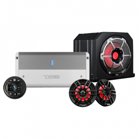 Kompletny pakiet morski z AMR30D, głośnikami, wzmacniaczem i subwooferem w grupie Car audio / Audio morskie / Zestawy morskie u BRL (SETAMR30DPKT2)