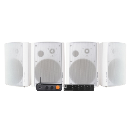 2 pary DLS MB6i w białym kolorze z Fosi Audio BT20 Max, zestaw multiroom w grupie Pakiety / Zestawy do domu / Zestawy multiroom u BRL (SETBT20AMAXPKT2)