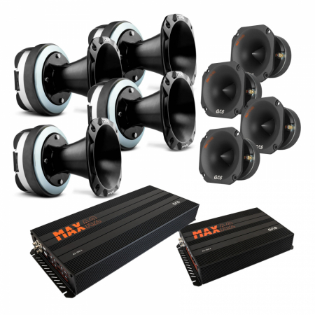 4-pack DS18 PRO-DKH2F i GAS PT2-384, pakiet SPL ze wzmacniaczem, X-Large w grupie Pakiety / Zestaw do samochodu / Pakiety głośnikowe SPL u BRL (SETDKH2FPKT1)