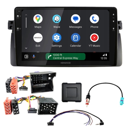 Zestaw car audio Kenwood DMX80AXS do BMW 3-serie E46 1998-2007 w grupie Car audio / Co pasuje do mojego samochodu / BMW / BMW 3 seria / BMW E46 1999-2006 / Wymiana stereo BMW E46 1999-2006 u BRL (SETDMX80BM4PKT1)