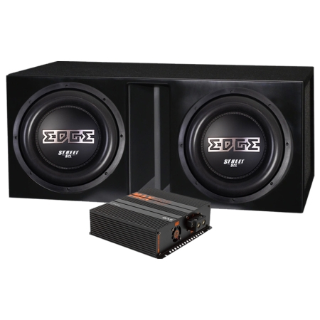 2-pack EDP122SPL-E3 w wentylowanej skrzyni z MAX PA1-3000.1DZ2, zestaw basowy 2x12 w grupie Pakiety / Zestaw do samochodu / Pakiety basowe u BRL (SETEDP122SPLE3PKT4)