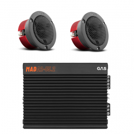 2-pak DS18 GTX1 z GAS MAD A2-85.2 w grupie Pakiety / Zestaw do samochodu / Pakiety głośnikowe SPL u BRL (SETGTX1PKT1)