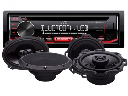JVC KD-R794BT i głośniki Rockford Fosgate PUNCH w grupie Pakiety / Zestaw do samochodu / Pakiety radiowe u BRL (SETKDR794PUNCH)