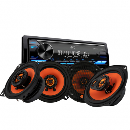 JVC KD-X382BT & głośniki GAS MAD X1, pakiet car audio w grupie Pakiety / Zestaw do samochodu / Pakiety radiowe u BRL (SETKDX372BTMADX1)
