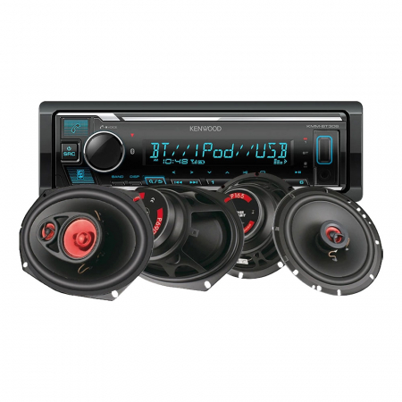 Kenwood KMM-BT309 & głośniki Bass Habit PLAY, pakiet car audio w grupie Pakiety / Zestaw do samochodu / Pakiety radiowe u BRL (SETKMMBT309BHPLAY)