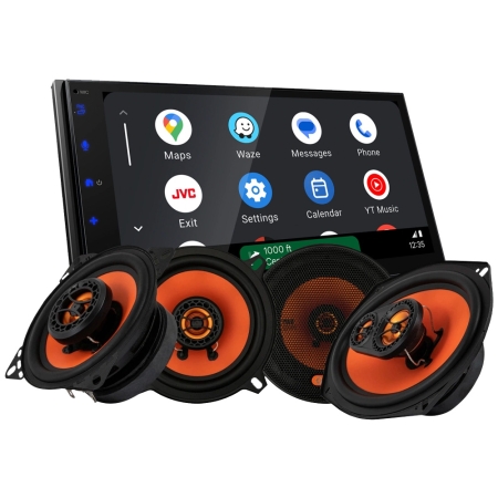 Zestaw car audio JVC KW-M695DBW z głośnikami GAS MAD X1 w grupie Pakiety / Zestaw do samochodu / Pakiety radiowe u BRL (SETKWM695DBWX1)
