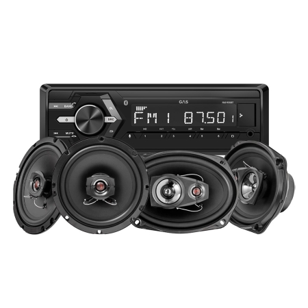 GAS MAD M100-BT pakiet car audio z głośnikami Bass Habit Rebel