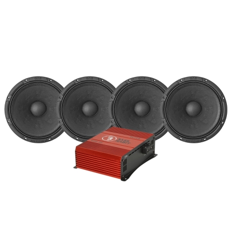 4-pak GAS MAX PM2-64 z Bass Habit SE850.2DF, pakiet SPL w grupie Pakiety / Zestaw do samochodu / Pakiety głośnikowe SPL u BRL (SETMAXPM264PKT1)