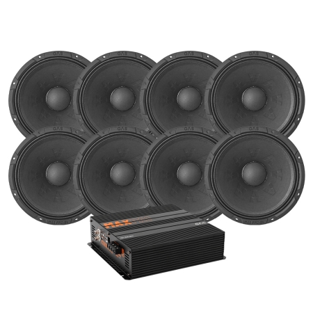 8-pak GAS MAX PM2-84 z MAX PA1-1500.2DZ1, pakiet SPL w grupie Pakiety / Zestaw do samochodu / Pakiety głośnikowe SPL u BRL (SETMAXPM284PKT2)