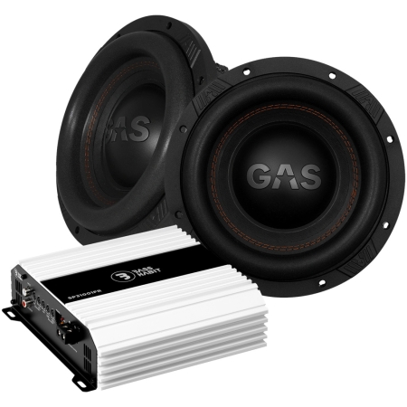 2-pak GAS MAX S1-10D1 z Bass Habit SP31001FR, zestaw basowy 2x10 w grupie Pakiety / Zestaw do samochodu / Pakiety basowe u BRL (SETMAXS110D1PKT4)
