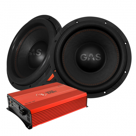 2-pak GAS MAX S1-12D2 & SPL ELITE 5100.1DF, pakiet basowy w grupie Pakiety / Zestaw do samochodu / Pakiety basowe u BRL (SETMAXS112D2PKT1)