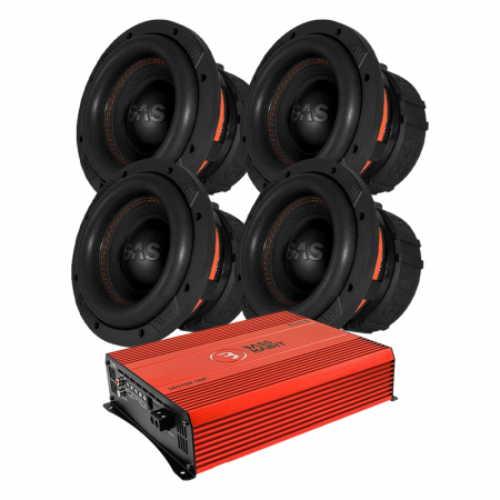 4-pak GAS MAX S1-8D1 & Bass Habit SPL ELITE 5100.1DF, pakiet basowy w grupie Pakiety / Zestaw do samochodu / Pakiety basowe u BRL (SETMAXS18D1PKT2)
