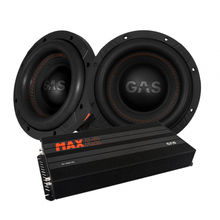 2-pak GAS MAX S1-8D1 & MAX A2-1500.1D, pakiet basowy w grupie Pakiety / Zestaw do samochodu / Pakiety basowe u BRL (SETMAXS18D2PKT1)