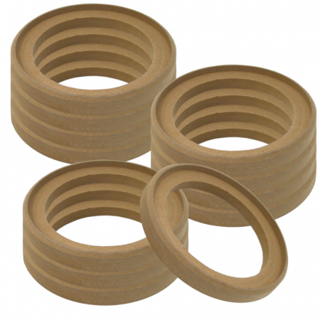 12-pack wpuszczanych pierścieni MDF, 8 cali w grupie Car audio / Akcesoria / Materiały do zabudowy / Pierścienie MDF u BRL (SETMDFRING8X12)