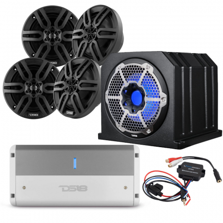DS18 NXL-10SUBLD i MP6, czarny marine zestaw kompletny w grupie Car audio / Audio morskie / Zestawy morskie u BRL (SETNXL10SUBLDBKPKT1)
