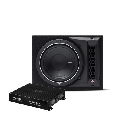 Rockford Fosgate P1-1X10 i GAS ALPHA 60.2 w grupie Pakiety / Zestaw do samochodu / Pakiety basowe u BRL (SETP11X10PKT1)