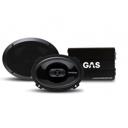 Rockford Fosgate Punch 6x9cal i GAS PRO POWER 80.2, pakiet na półkę tylną w grupie Pakiety / Zestaw do samochodu / Pakiety na półkę tylną u BRL (SETP1694PKT1)