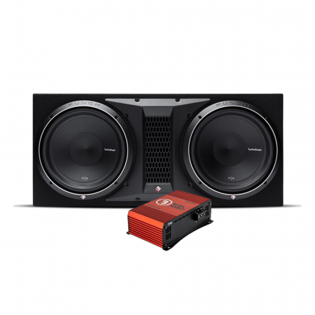 Rockford Fosgate P2-2X12 i Bass Habit SPL ELITE 1200.1DF, pakiet basowy w grupie Pakiety / Zestaw do samochodu / Pakiety basowe u BRL (SETP22X12PKT2)