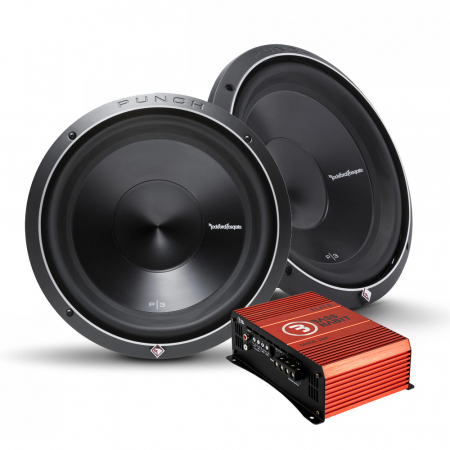 Zestaw 2 szt. Rockford Fosgate P3D2-12 i Bass Habit SE550.2DF, pakiet basowy w grupie Pakiety / Zestaw do samochodu / Pakiety basowe u BRL (SETP3D212PKT3)