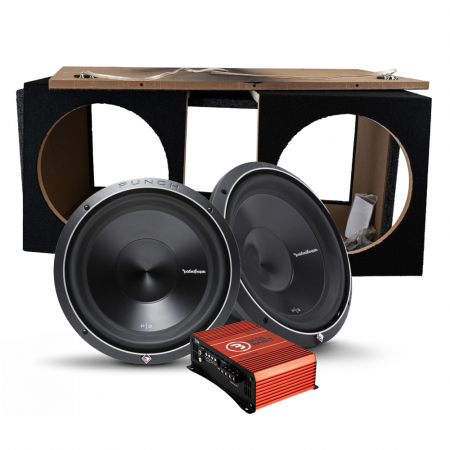 Zestaw 2 szt. Rockford Fosgate P3D2-12 i Bass Habit SE550.2DF, pakiet basowy w formie zestawu do samodzielnego montażu w grupie Pakiety / Zestaw do samochodu / Pakiety basowe u BRL (SETP3D212PKT4)