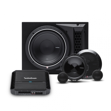 Rockford Fosgate P400X4 z 1x12 obudową basową + zestaw Punch w grupie Pakiety / Zestaw do samochodu / Pakiety kompletne u BRL (SETP400X4PKT1)