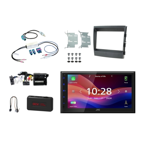 Pakiet car audio JVC KW-M695DBW do Porsche Panamera 2009-2016 w grupie Car audio / Co pasuje do mojego samochodu / Porsche / Panamera / Panamera 970 2009-2016 u BRL (SETPANAMERAPKT3)
