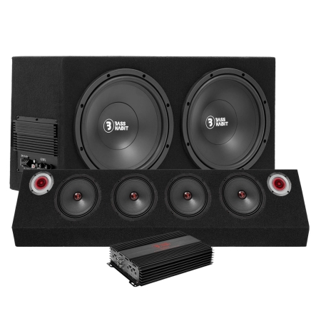 Bass Habit PL212A z deską raggar Rebel i wzmacniaczem w grupie Pakiety / Zestaw do samochodu / Zestaw Raggar u BRL (SETPL212APKT3)