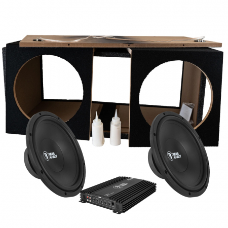2-pack Bass Habit PL300 w obudowie z PP 600.1 (gen. 2), pakiet basowy w zestawie do samodzielnego montażu w grupie Pakiety / Zestaw do samochodu / Pakiety basowe u BRL (SETPL300PKT4)