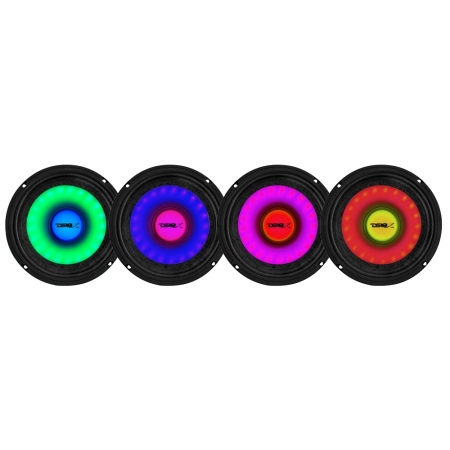 4-pack DS18 PRO-X6.4RGB, 6,5-calowe głośniki średniotonowe RGB LED w grupie Car audio / Głośniki samochodowe / Midbasy / głośniki średniotonowe u BRL (SETPROX64RGBX4)