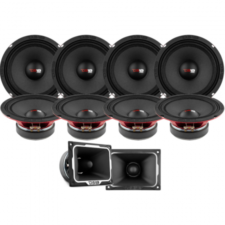 Zestaw 8 szt. DS18 PRO-X8.4M z PRO-TWX5, duży zestaw SPL w grupie Pakiety / Zestaw do samochodu / Pakiety głośnikowe SPL u BRL (SETPROX84MPKT2)