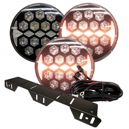 NIZLED zestaw dodatkowych świateł 3 szt. R140DRL, 140W z uchwytem i wiązką kablową w grupie Car audio / Oświetlenie LED / Zestawy oświetleniowe u BRL (SETR140DRLPKT2)