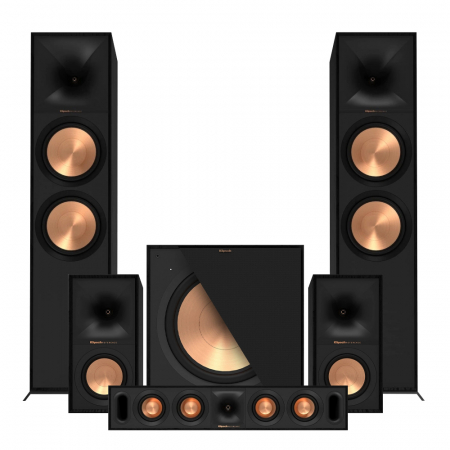 Klipsch R-800F, zestaw głośników 5.1, czarny w grupie Pakiety / Zestawy do domu / Domowe zestawy głośnikowe u BRL (SETR800FPKT1)