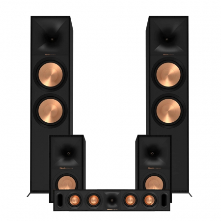 Klipsch R-800F, zestaw głośników 5.0, czarny w grupie Pakiety / Zestawy do domu / Domowe zestawy głośnikowe u BRL (SETR800FPKT3)