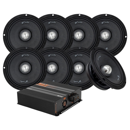 8-pack B2 RAGE8PV3 z MAX PA1-1500.2DZ1, zestaw SPL w grupie Pakiety / Zestaw do samochodu / Pakiety głośnikowe SPL u BRL (SETRAGE8PV3PKT1)
