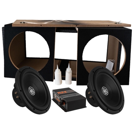 Obudowa basowa DLS Reference 2x12 cali w zestawie do samodzielnego montażu ze wzmacniaczem w grupie Pakiety / Zestaw do samochodu / Pakiety basowe u BRL (SETRCW12D2PKT16)